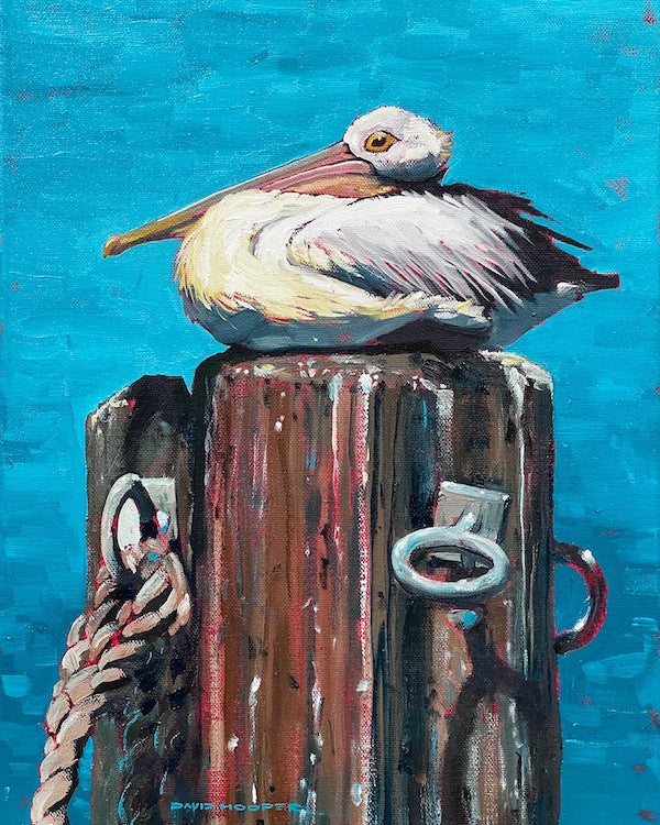 Pelican Pole. 30x40cm / 12x16"