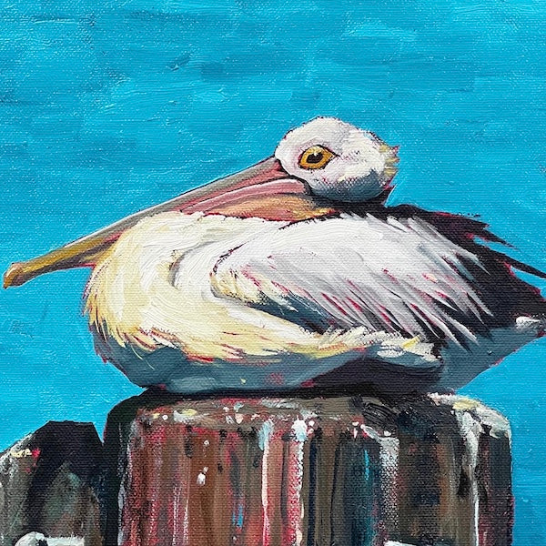 Pelican Pole. 30x40cm / 12x16"